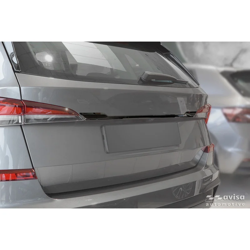Avisa Zwart Chroom RVS Kofferbak Sierlijst passend voor Skoda Kamiq (NW4) 2019-2024 & Facelift 2024-