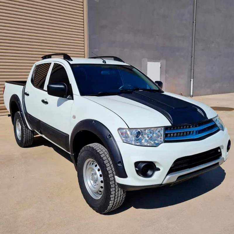 Oneway Set deurpanelen passend voor Mitsubishi L200 Triton 4 2007-2014 - Matzwart