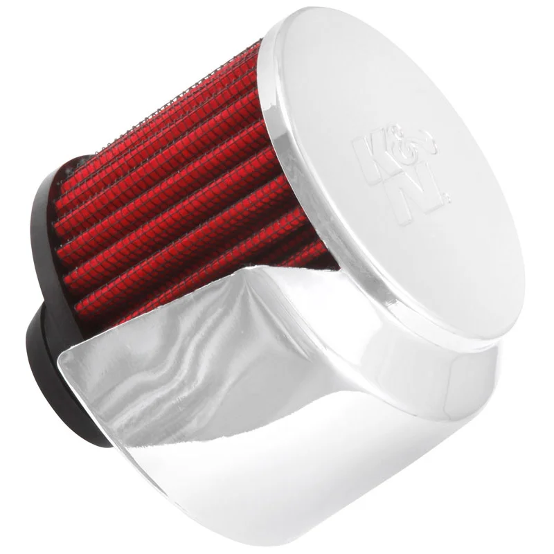 K&N Carterontluchtingsfilter - rubber onderplaat - 32mm aansluiting - Met schild (62-1516)