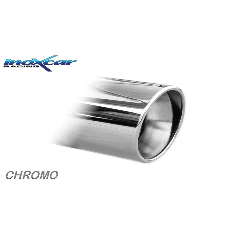 InoXcar 100% RVS Dubbele sportuitlaat passend voor Seat Leon CUPRA 2.0 280pk 2014- 1x110mm X-Race