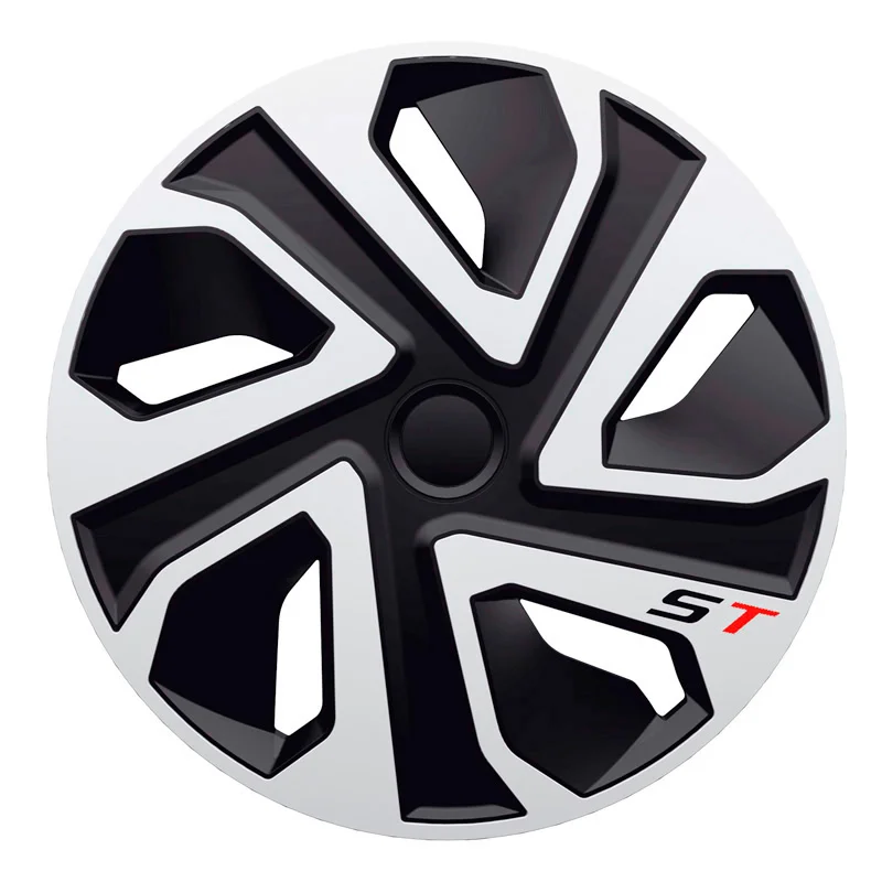 4-Delige J-Tec Wieldoppenset ST 18-inch zilver/zwart