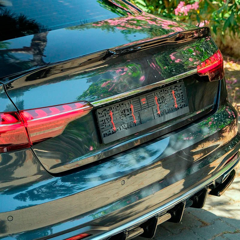 Oneway Achterspoiler passend voor Audi A4 (B9) Sedan Facelift 2019-2024 – Glanzend zwart