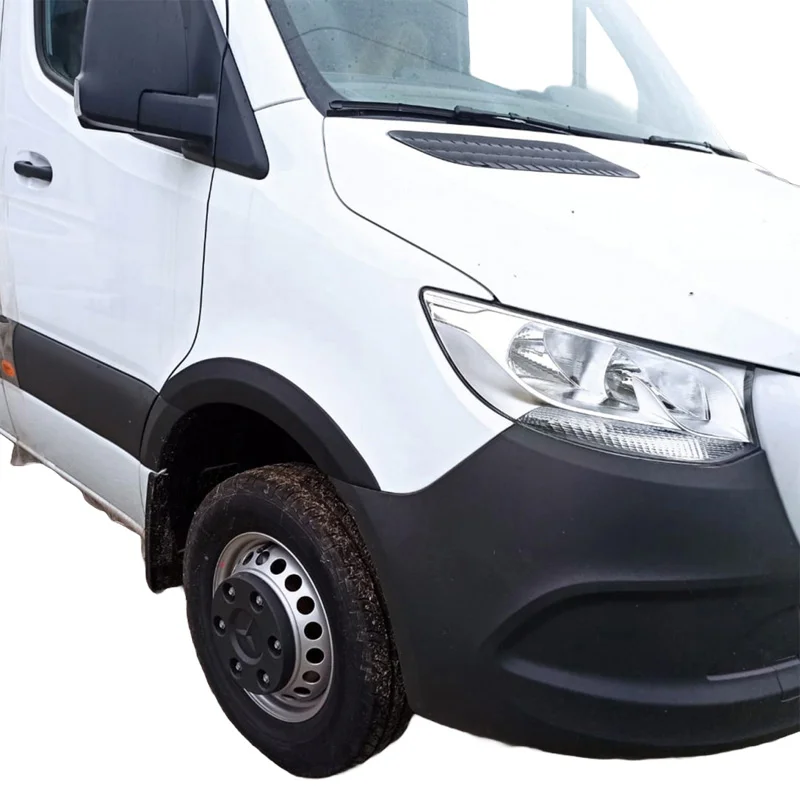 Oneway Set spatbordverbreders (Trims) passend voor Mercedes Sprinter W907 2018- - Matzwart
