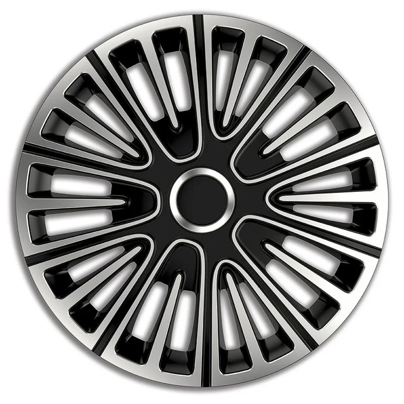 AutoStyle 4-Delige Wieldoppenset Motion 15-inch zilver/zwart