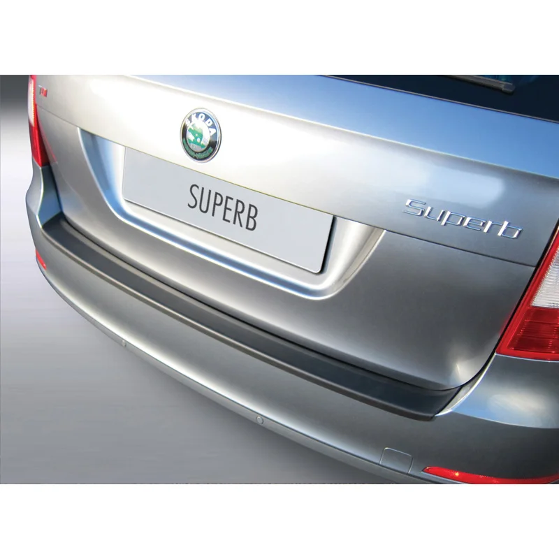 RGM ABS Achterbumper beschermlijst passend voor Skoda Superb Combi 2013-2015 Zwart