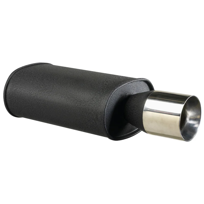 AutoStyle Stalen Sportuitlaat Universeel – 1x102mm Rond – 63,5mm aansluiting