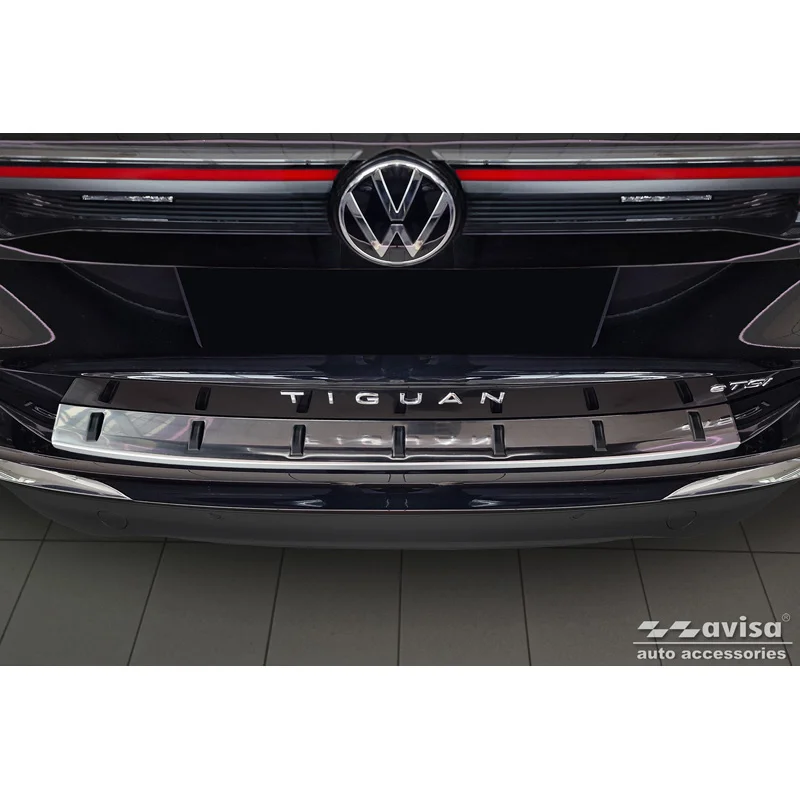 Avisa RVS Achterbumperprotector STRONG EDITION passend voor Volkswagen Tiguan III (CT1) 2024- - Zilver