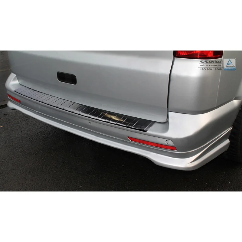 Avisa RVS Achterbumperprotector passend voor VW Transporter T5 2003-2015 (all) & T6 2015- / FL 2019- (met achterdeuren) - Zwart