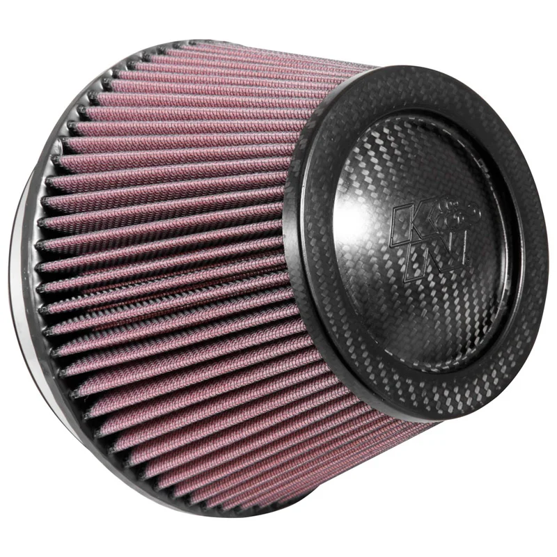 K&N Universeel filter - carbonvezel top - 152mm aansluiting, 190mm bodem, 130mm top, 127mm hoogte (RP-2960)