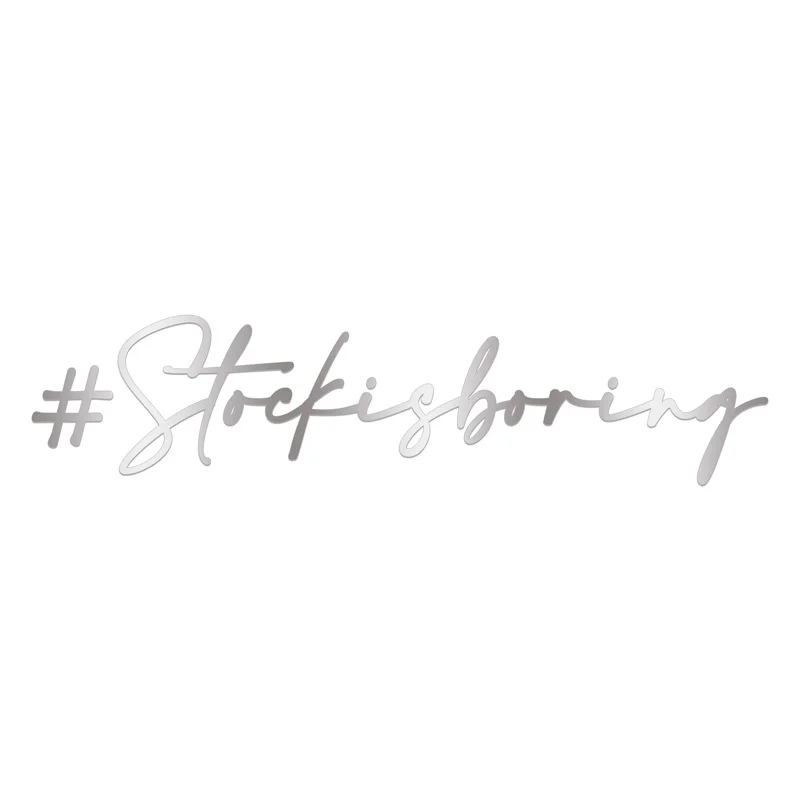 Simoni Racing Sticker 'Stock is boring' - 120x27mm