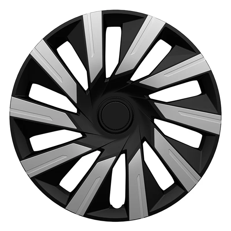 4-Delige J-Tec Wieldoppenset Tecna 15-inch zilver/zwart
