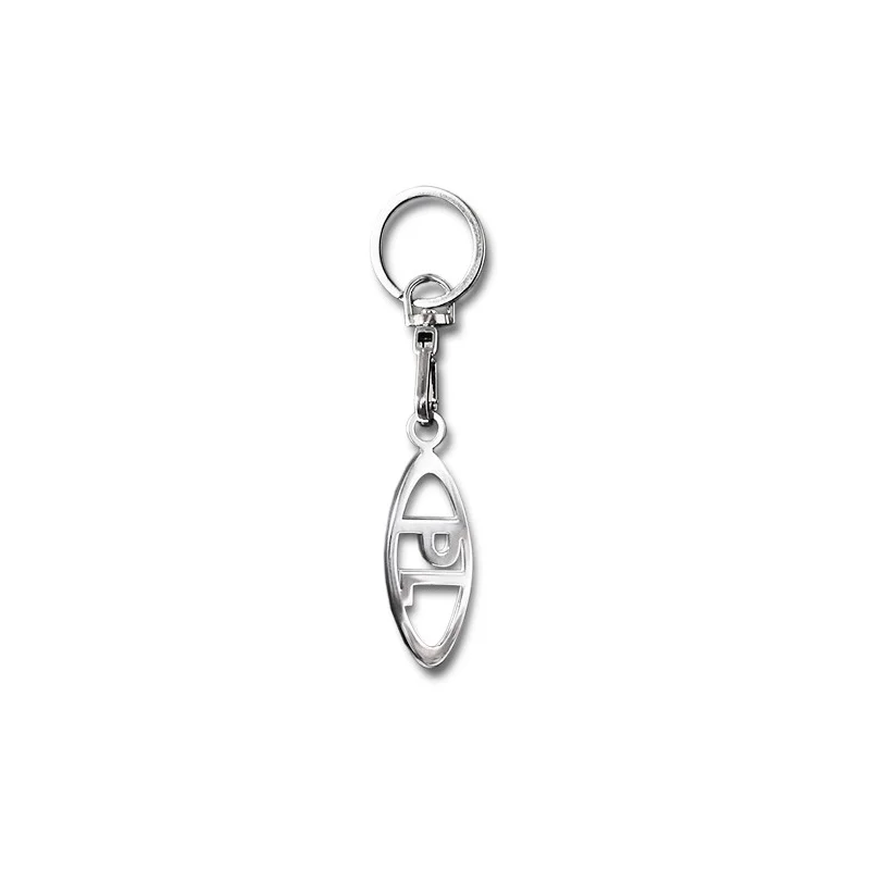 Avisa RVS sleutelhanger - 'PL' in Ovaal (Zilver)