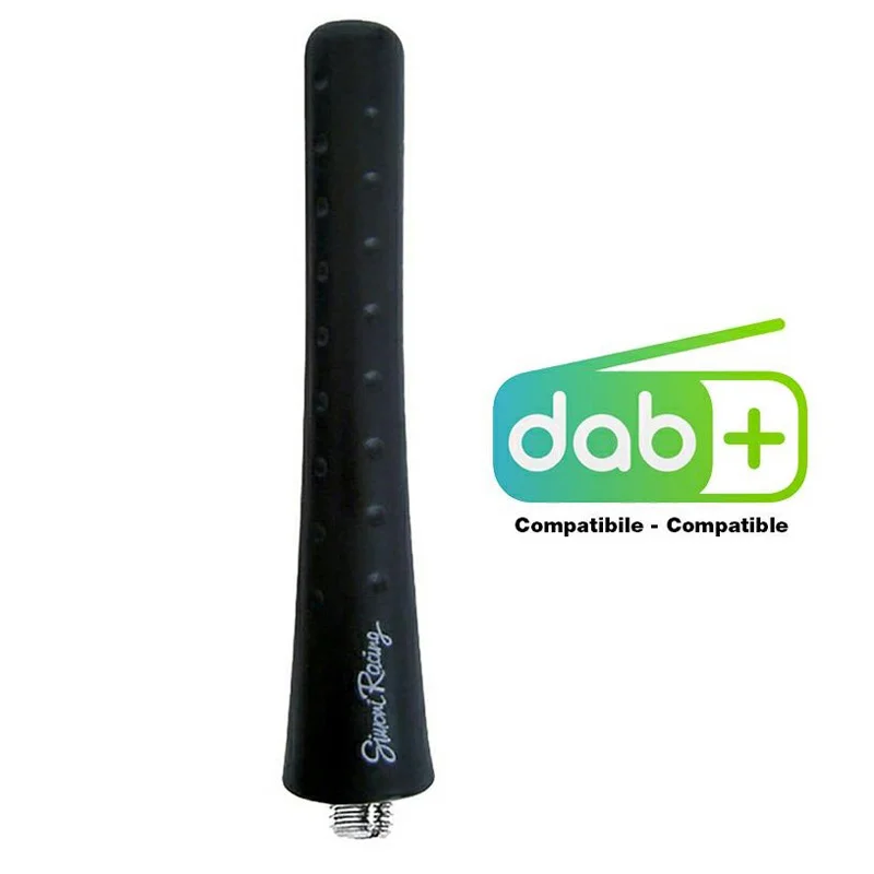 Simoni Racing Aluminium Antenne Rubber - Zwart - Lengte 8cm