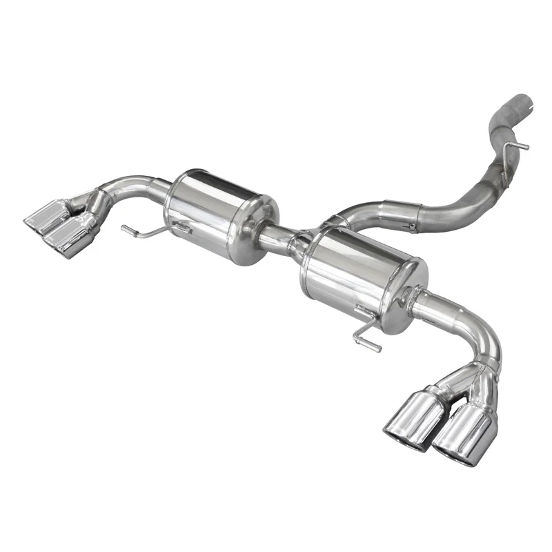 InoXcar 100% RVS Dubbele Sportuitlaat passend voor Audi A1 (8X) S1 2.0 TFSI 231pk Quattro Sportback 2014- 2x80mm X-Race
