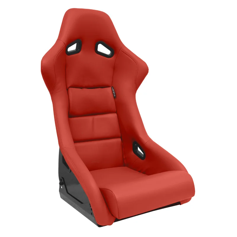 AutoStyle Sportstoel ‘BS1’ – Rood Kunstleder – Vaste polyester rugleuning – incl. sledes