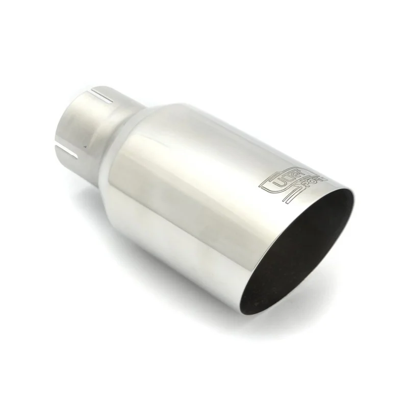 Ulter Sport Uitlaatsierstuk - Rond Ø90mm Schuin - Lengte 180mm - Montage ->50mm - RVS