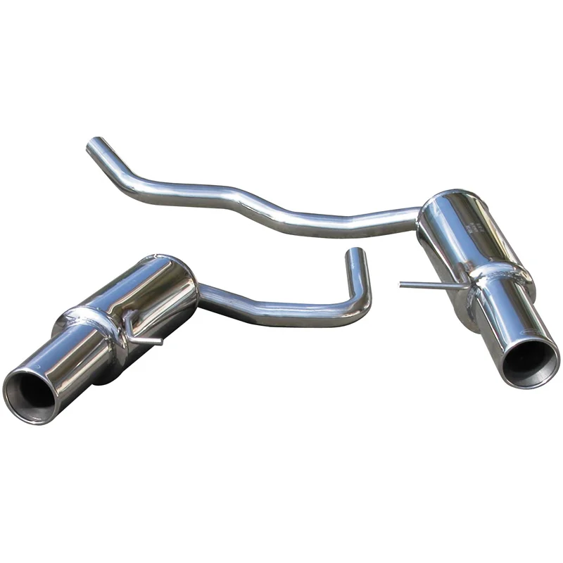 InoXcar 100% RVS Dubbele Sportuitlaat passend voor Audi A4 8E 1.8T 2001- Links/Rechts 102mm