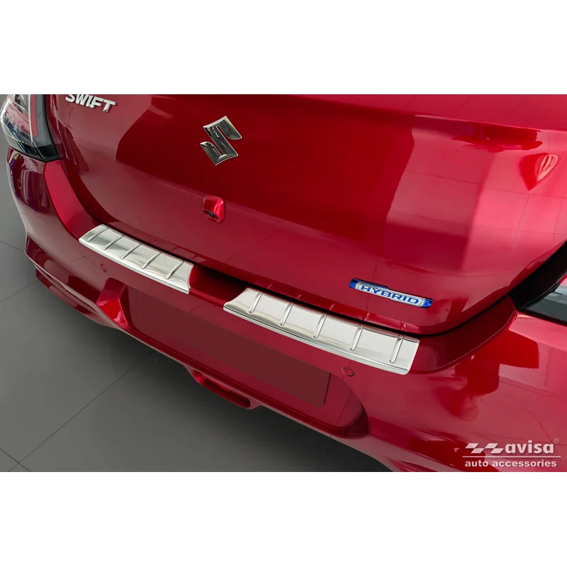 Avisa RVS Achterbumperprotector passend voor Suzuki Swift VI 2024- - Zilver - 2-delig