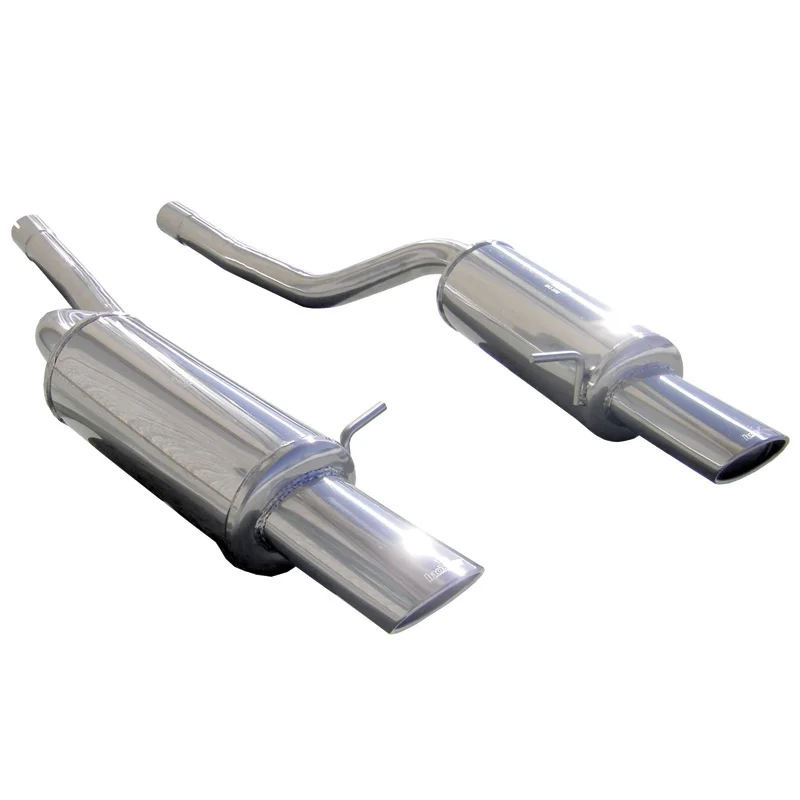 InoXcar 100% RVS Dubbele Sportuitlaat passend voor Audi RS6 4.2i V8 2002- Links/Rechts 120x80mm