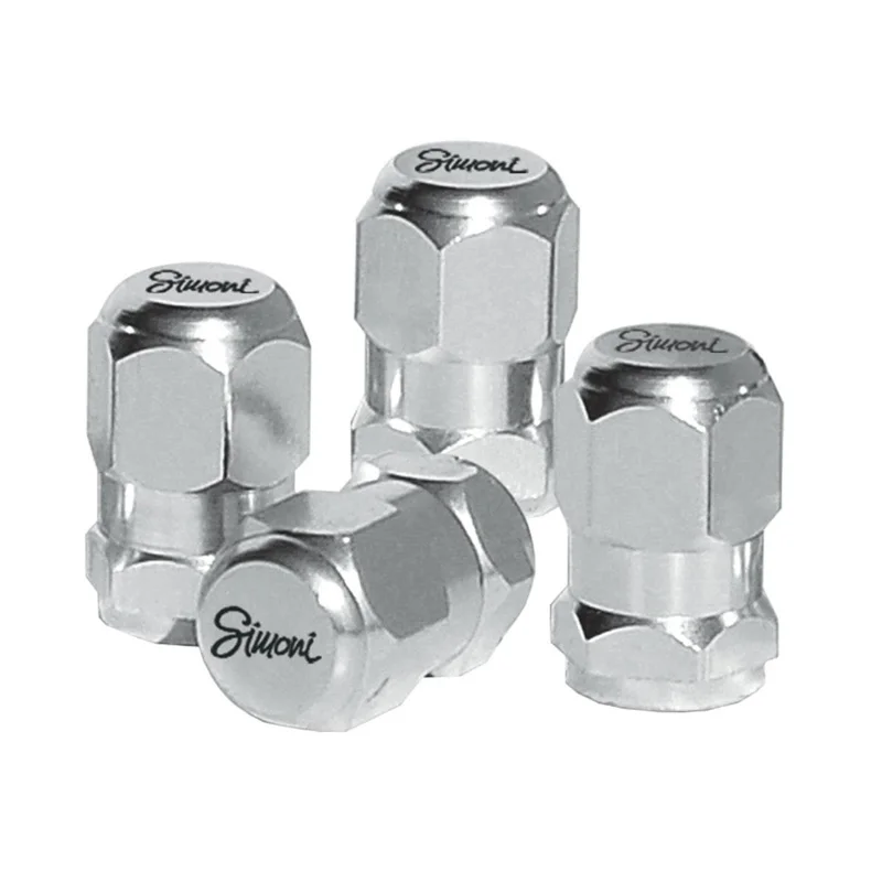 Simoni Racing Ventielkapjes Chrome - Chroom - 4 stuks