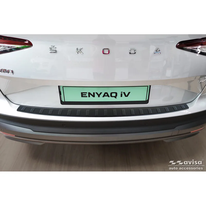 Avisa RVS Achterbumperprotector passend voor Skoda Enyaq iV / Enyaq Coupe iV 2022- - Matzwart