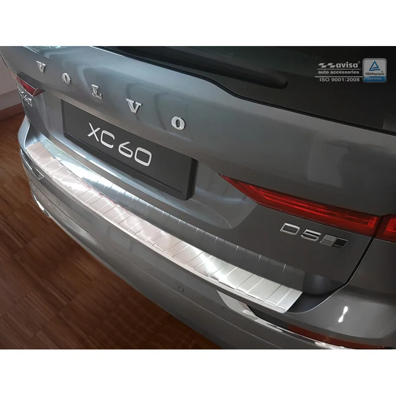 Avisa RVS Achterbumperprotector passend voor Volvo XC60 II 2017-2021 & FL 2021- incl. R-Design - Zilver
