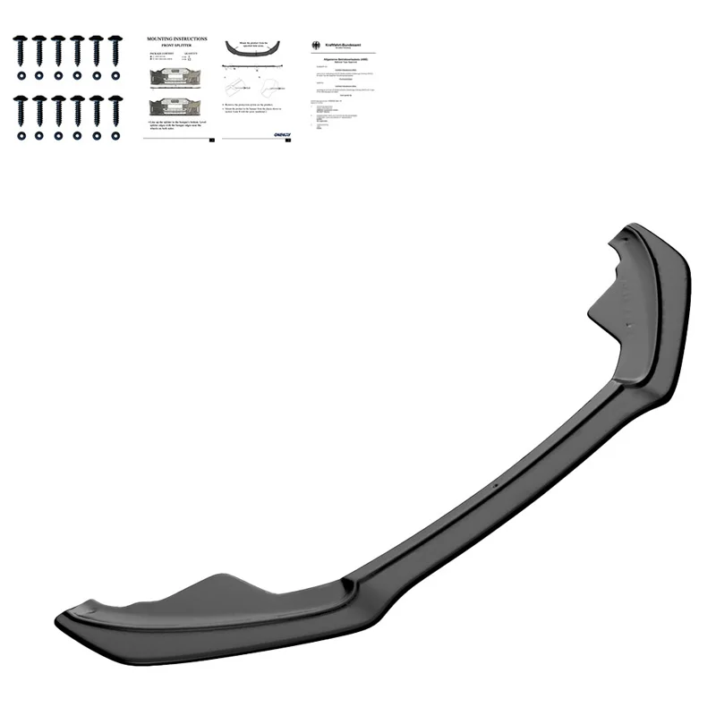 Oneway Voorspoilerlip passend voor Audi A5 S-line/S5 8T 2007-2011 – Glanzend zwart