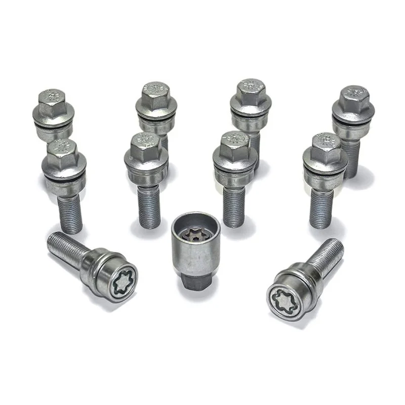 H&R Wielboutenset bolkonisch met beweegbare ring R14 M14x1.50 – Lengte 40mm – 10 stuks (bv. passend voor Audi Q3, Q5) – incl. wielsloten