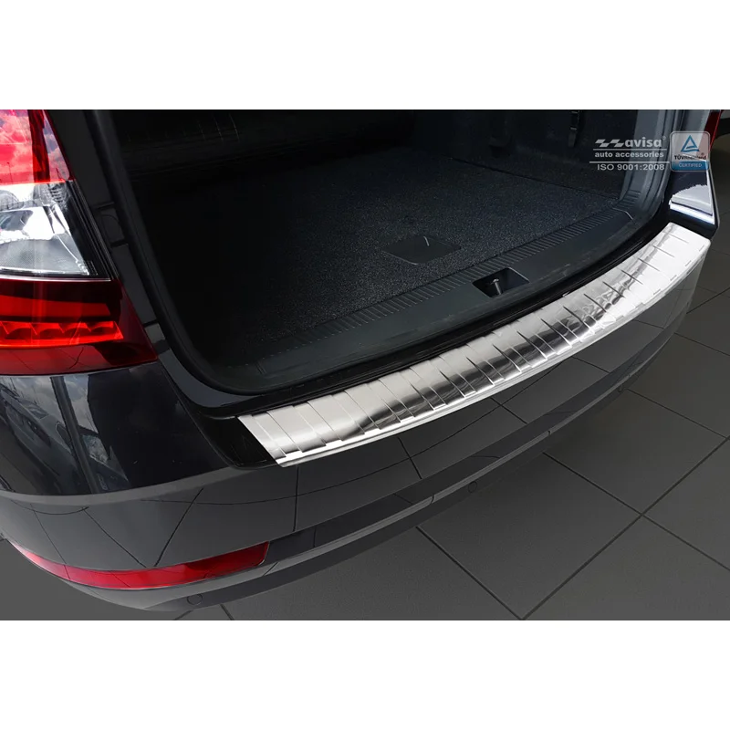 Avisa RVS Achterbumperprotector passend voor Skoda Octavia III Kombi Facelift 2017-2020 - Zilver