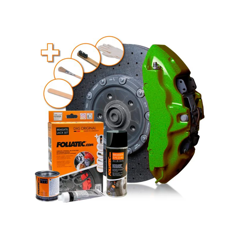Foliatec Remklauwlakset – performance green metallic – 3 Componenten