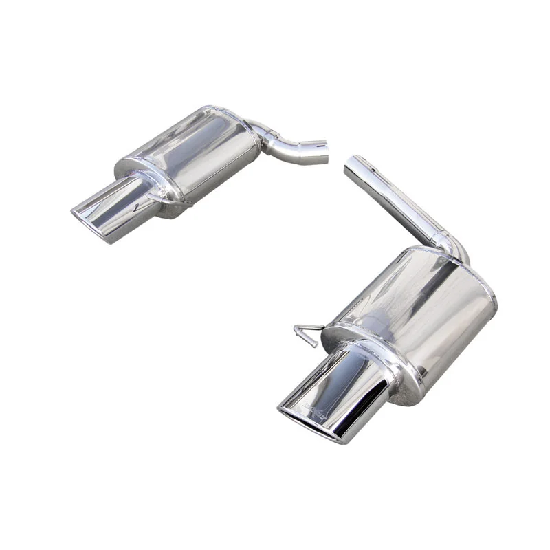 InoXcar 100% RVS Dubbele Sportuitlaat passend voor Audi S5 4.2 V8 (354pk) 2008- Links/Rechts 150x105mm Oblique