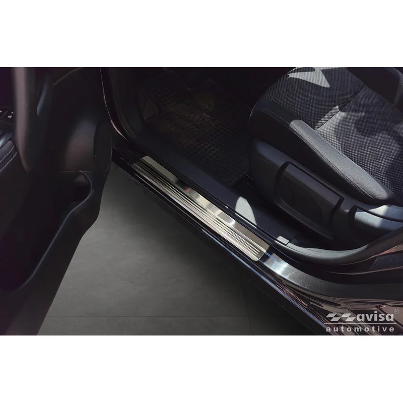 Avisa RVS Instaplijsten passend voor Nissan Qashqai II 2013-2017 & Facelift 2017-2020 - 'Lines' - 4-delig