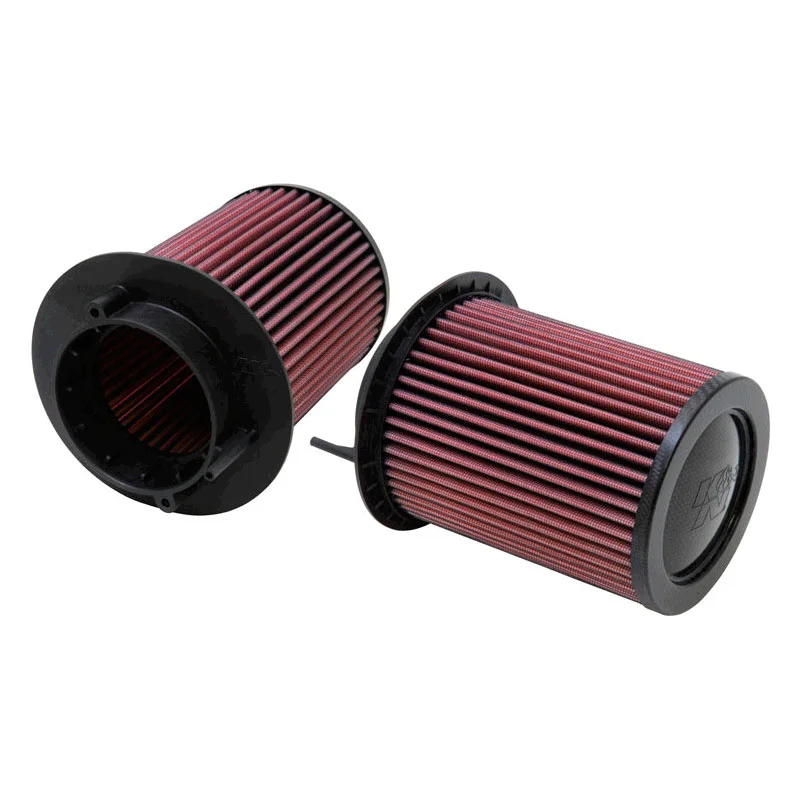K&N vervangingsfilter passend voor Audi R8 4.2L V8 2009-2012 (Set 2 stuks) (E-0668)