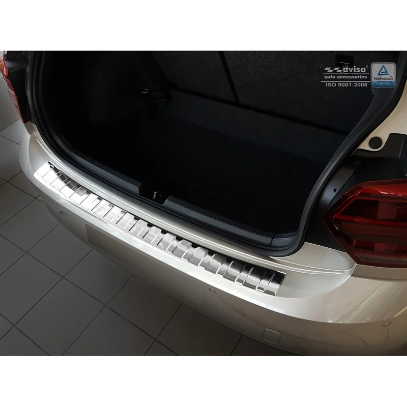 Avisa RVS Achterbumperprotector passend voor Volkswagen Polo VI 5-deurs 2017-2021 & Facelift 2021- - Zilver