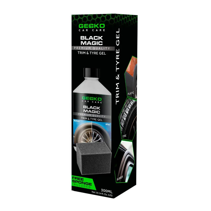Gecko Black Magic Trim & Tyre Gel + Gratis Spons 300ml