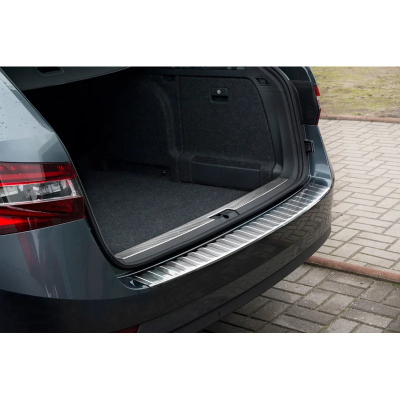 Avisa RVS Achterbumperprotector passend voor Skoda Superb Combi III 2015-2019 & 2019-2024 Incl. Scout - Zilver
