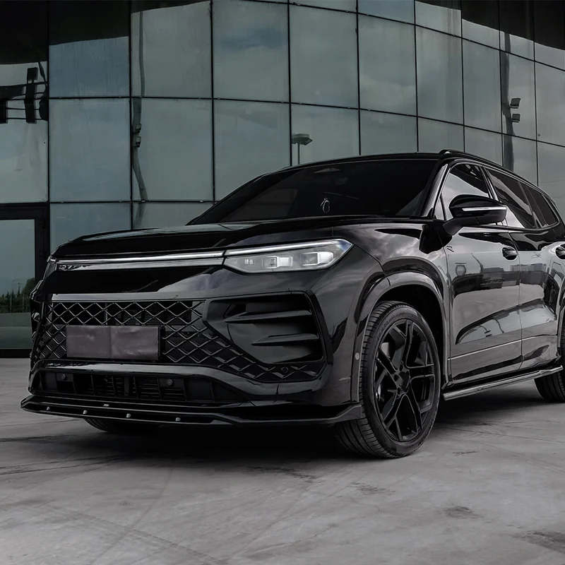Oneway Voorspoilerlip passend voor Volkswagen Tayron (R41) R-Line 2024- – Glanzend zwart