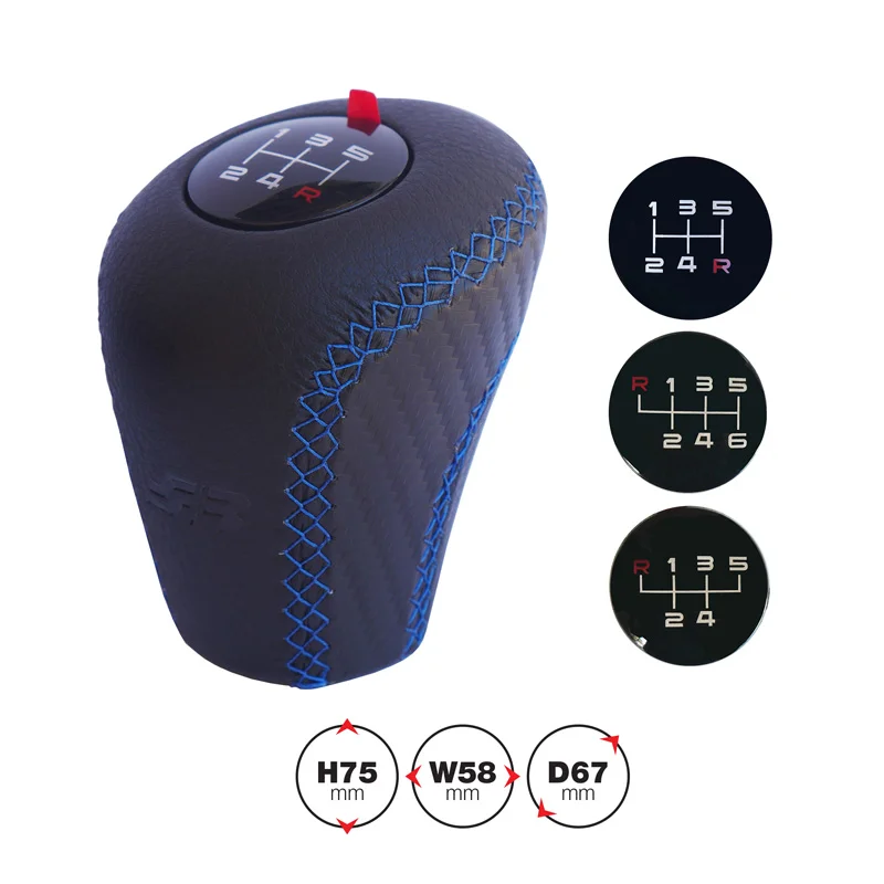 Simoni Racing Pookknop Slick - Zwart/Blauw incl. 3 Schakelpatronen
