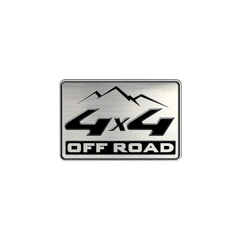 Avisa Aluminium Embleem/Logo - 4x4 OFF ROAD - 5,5x3,6cm