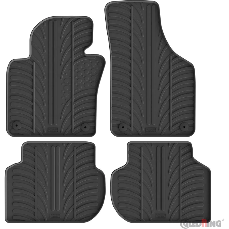 Gledring Rubbermatten passend voor Volkswagen Jetta 2011- (T profiel 4-delig + montageclips)