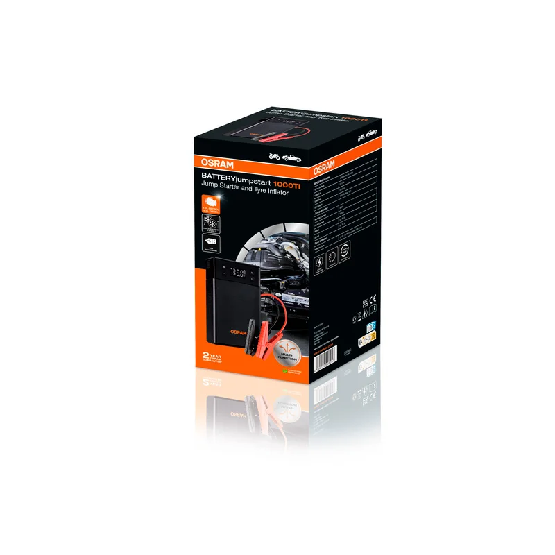 Osram BATTERYjumpstart 1000TI – Jumpstarter/Powerbank met ingebouwde bandenpomp