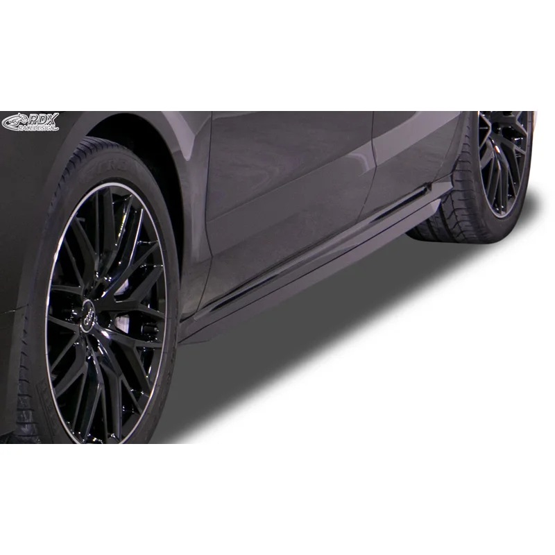 RDX Sideskirts ‘Slim’ passend voor Audi A8 (4H) 2010-2017 (ABS zwart glanzend)