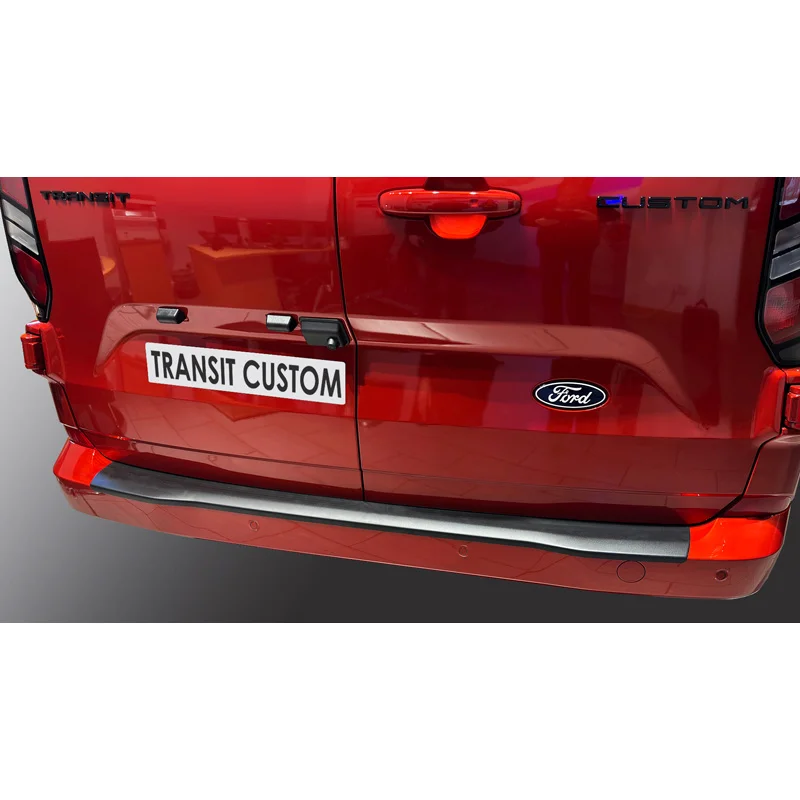 RGM ABS Achterbumper beschermlijst passend voor Ford Transit Custom (V710) 2023- / Volkswagen Transporter T7 2024- Zwart