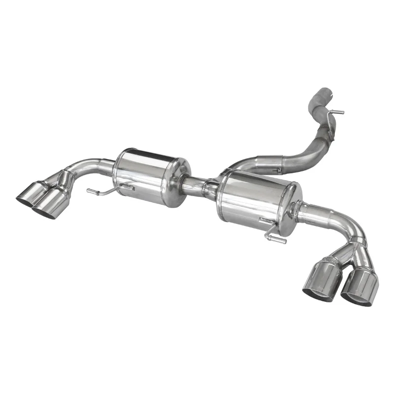 InoXcar 100% RVS Dubbele Sportuitlaat passend voor Audi A1 (8X) S1 2.0 TFSI 231pk Quattro Sportback 2014- 2x80mm Racing