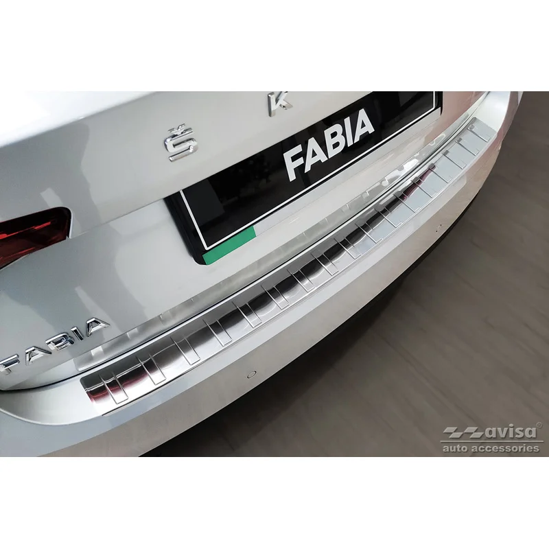 Avisa RVS Achterbumperprotector passend voor Skoda Fabia IV Hatchback 2021- - Zilver