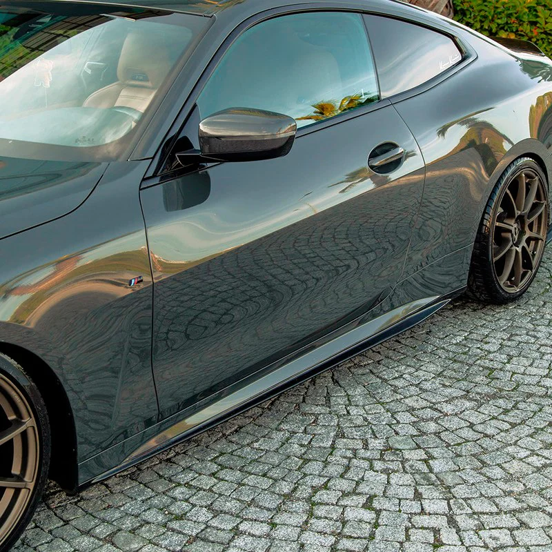 Oneway Set Sideskirts passend voor BMW 4-Serie G22/G23 Coupe/Cabrio M-Pack/M440i 2020-2024 & Facelift 2024- - Glanzend zwart