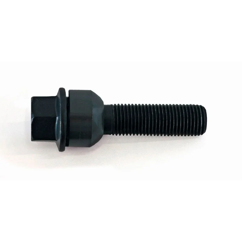 H&R Wielbout bolkonisch met beweegbare ring R14 M14x1.50 - Lengte 57mm - Zwart (Bv. passend voor Porsche)