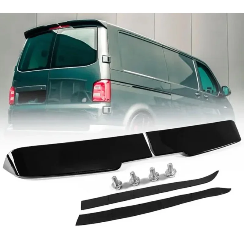 AutoStyle Dakspoiler passend voor Volkswagen Transporter T5 2003-2010 / T5.1 2010-2015 / T6 2015-2020 / T6.1 2020- (met 2 achterdeuren) (ABS Glanzend zwart)