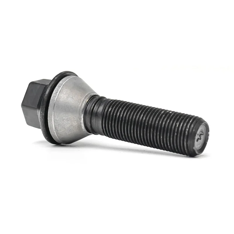 H&R Wielbout konisch met beweegbare ring M14x1.25 - Lengte 46mm - Zwart (Bv. passend voor BMW)
