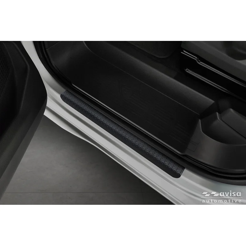 Avisa Aluminium Instaplijsten passend voor Volkswagen Multivan T7 2021- 'Riffled Plate' - 4-delig - Zwart
